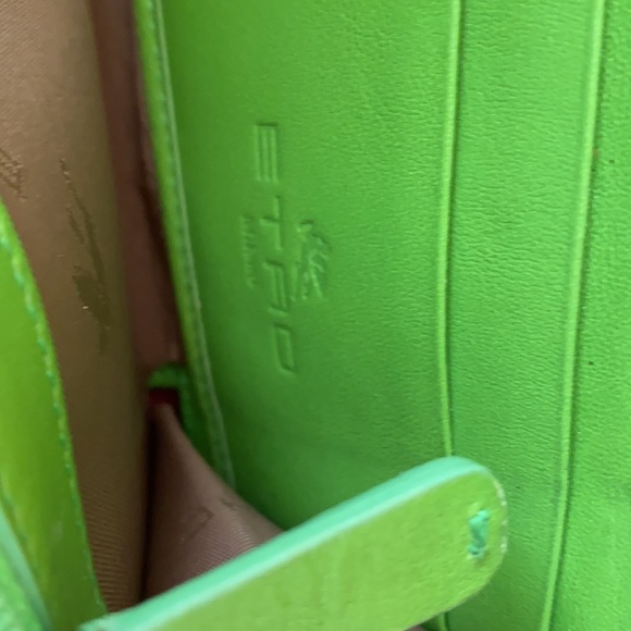 Auth. ETRO Wallet Tricolore zippy wallet - Picture 13 of 15